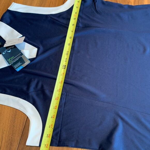 Calloway women's Opti-Dry golf shirt, new with tags, navy white, sz XL - Picture 3 of 11